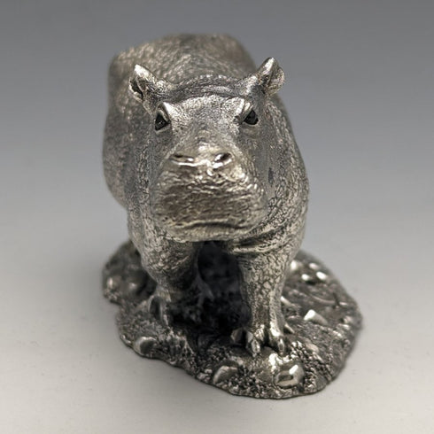 UK Country Artists Sterling Silver Sculpture Hippopotamus Figurine 120g